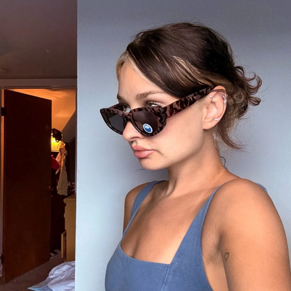 Free People Tortoise Print Print Cat Eye Sunglasses